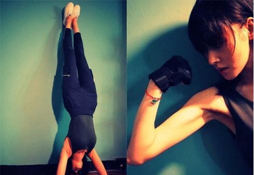 张天爱健身日常_娱乐圈 健身 明星_健身狂魔女艺人